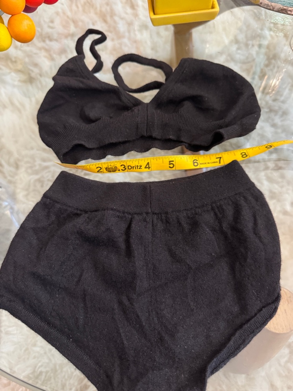 Kiki de Montparnasse Cashmere Bralette High Waist Short Set XS - Picture 5 of 5